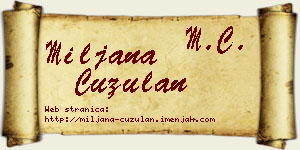 Miljana Ćuzulan vizit kartica